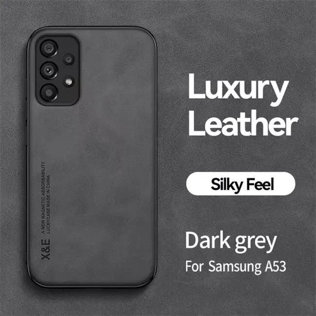 Coque de téléphone magnétique en cuir de mouton, étui arrière pour Samsung Galaxy A53 5G A52s A51 A5