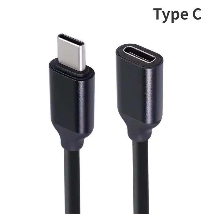 Câbles de données USB C 60W, rallonge de type C mâle à femelle, câble d'extension 3A, connecteur de 