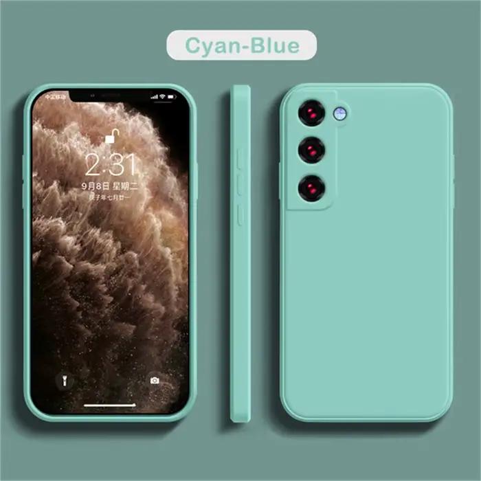 Coque de luxe en Silicone liquide, étui pour Samsung S25 S24 Galaxy S20 S21 S22 S23 FE Plus Note10 2