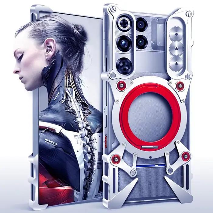 Étui en métal magnétique pour Redmagic 11S Pro+ / 11S Pro / 11 Pro / 11 Pro+ avec support rotatif