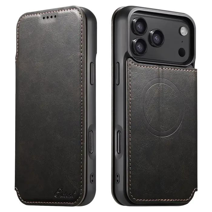 Pour iPhone 17 Air/16/15/14/12/13 Pro Max Plus, coque en TPU à couverture intégrale, fixation magnét