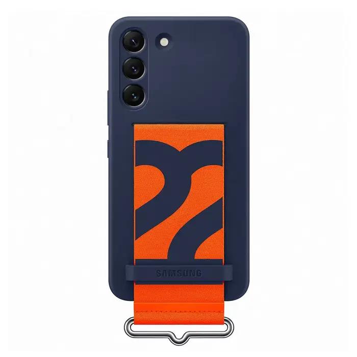 Coque d'origine Samsung Galaxy S22 S22 + en silicone pour smartphone avec sangle, étui de protection