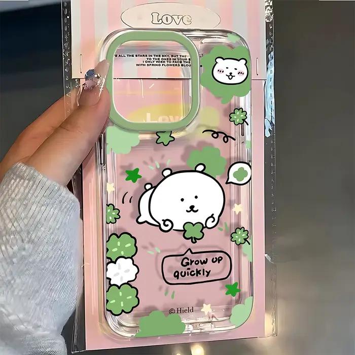 Coque de téléphone de luxe coréenne Ins blague ours, jolie et amusante, pour Samsung Galaxy A55 A35 