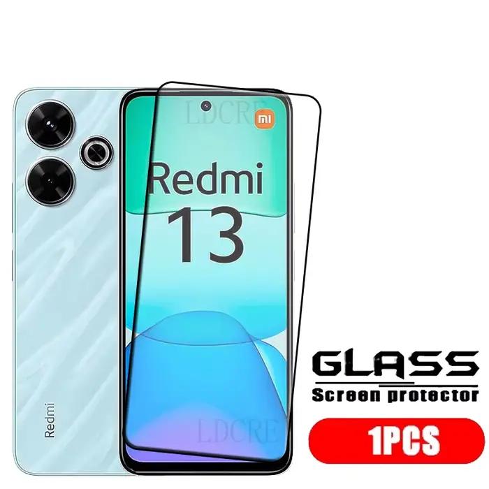 4 pièces pour Xiaomi Redmi 13 verre Redmi 13 verre trempé Film de protection couverture complète col