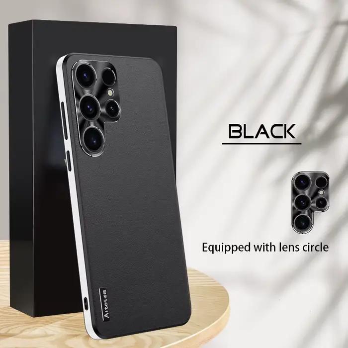 Étui de téléphone en cuir pour Samsung Galaxy S24 S21 Plus S23 S22 S25, coque arrière de protection 
