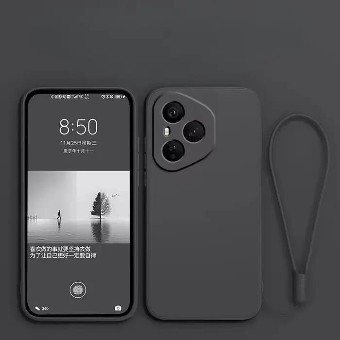 Coque de téléphone en Silicone liquide d'origine pour Honor 400 Pro 400 Lite 400 5G couleur bonbon T