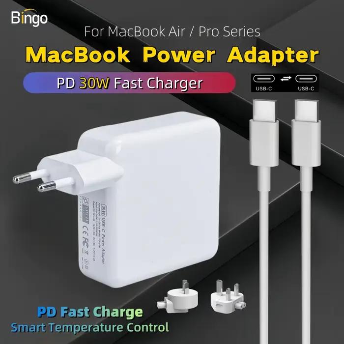 Macook 30W USB C adaptateur secteur pour Macbook Air A1932 A2681 A1534 M1 M2 iPad 2020 2021 2022 iPh