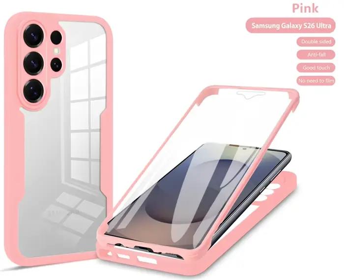 Étui de protection intégrale double face 360° pour Samsung Galaxy S26 Ultra GalaxyS26 Plus S 26 5G, 