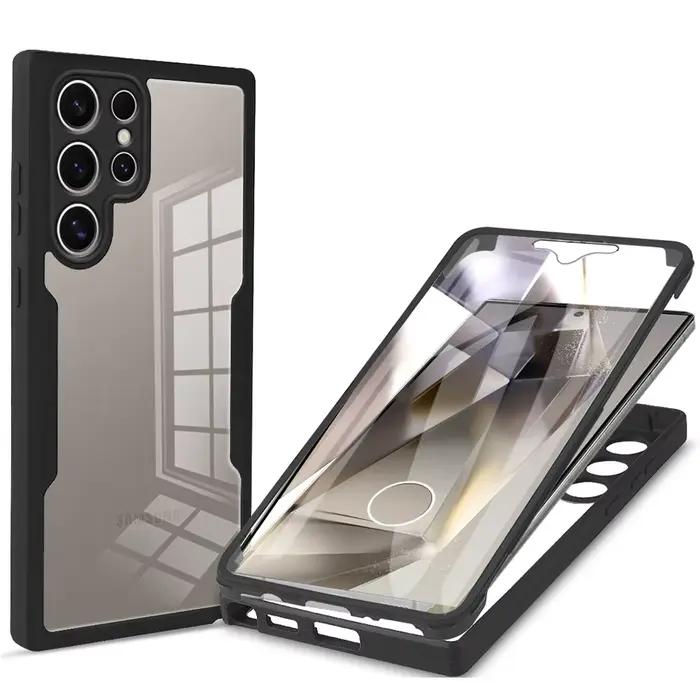 Coque de téléphone à Protection complète Double face 360, étui transparent Ultra fin avec Protection