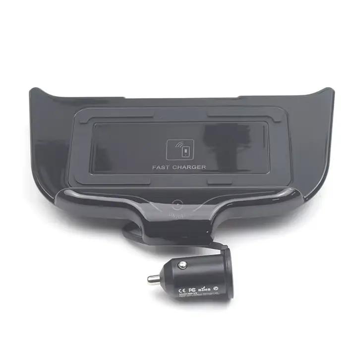 Chargeur sans fil pour voiture 15W, panneau de charge rapide pour téléphone, console centrale, acces