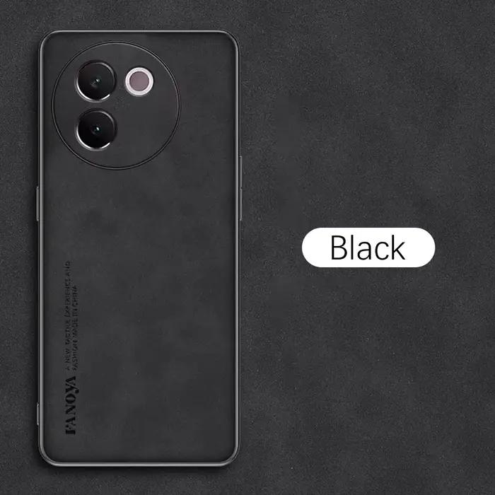 Juste de téléphone en cuir de mouton pour vivo V30e 5G, coque de protection d'appareil photo, cadre 
