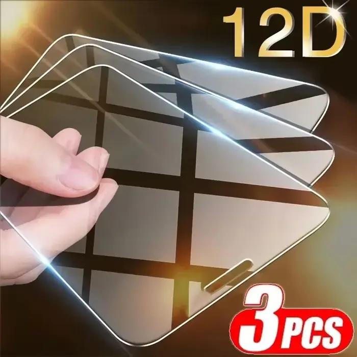 3 pièces verre trempé pour iPhone 14 13 12 11 15 Pro Max Mini protecteur d'écran pour iPhone 17 XR X