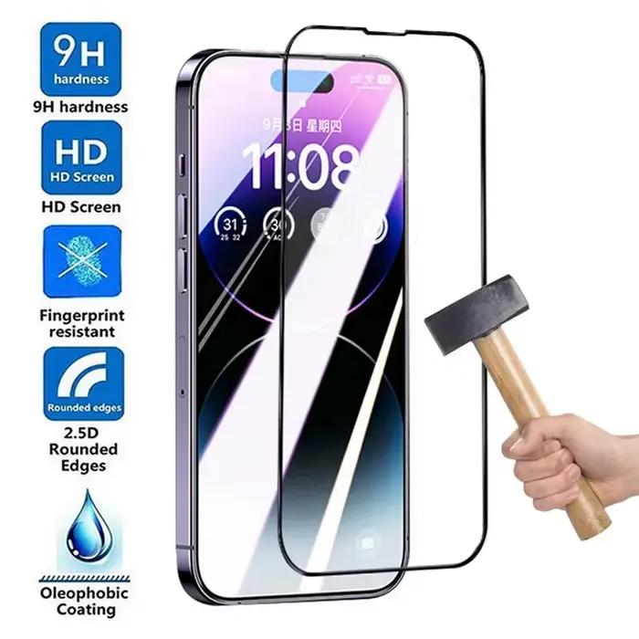 Protecteur d'écran 9D en verre trempé, 1 à 5 pièces, pour iPhone 17 14 15 13 11 12 16 Pro Max Air 16
