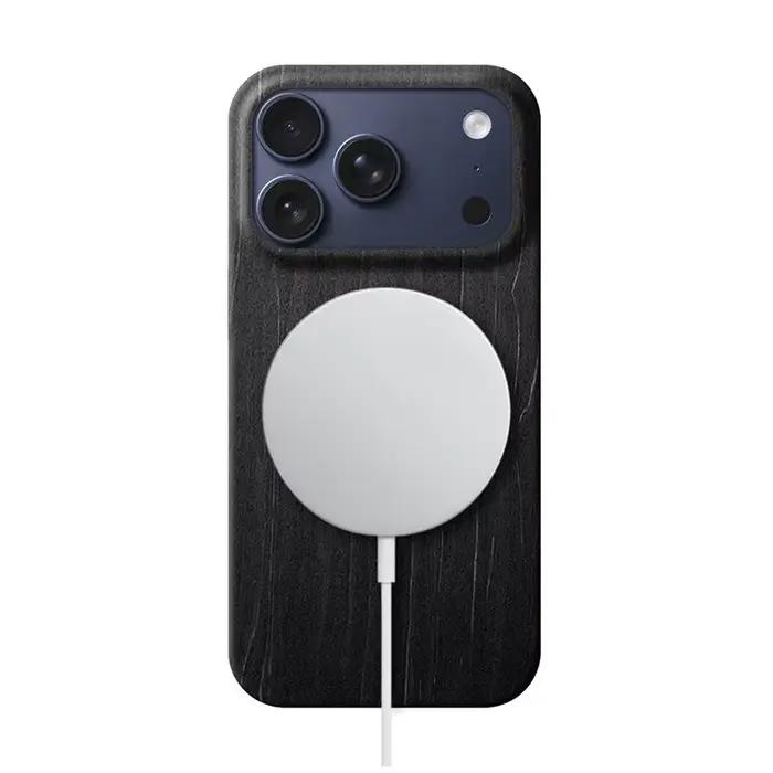 Coque de protection magnétique en bois véritable pour iPhone 17 16 Pro Max 17Pro 16Pro 16+ Air avec 