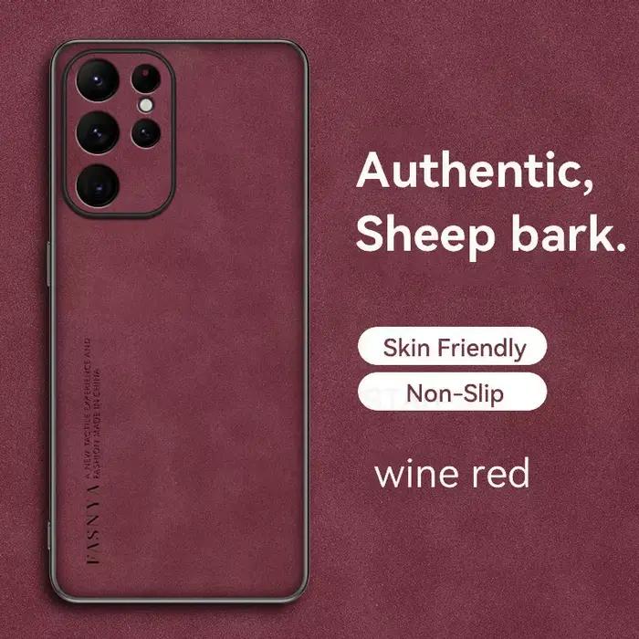 Coque de protection en cuir d'agneau pour Samsung Galaxy S25 Ultra, étui en TPU souple, antichoc Fun
