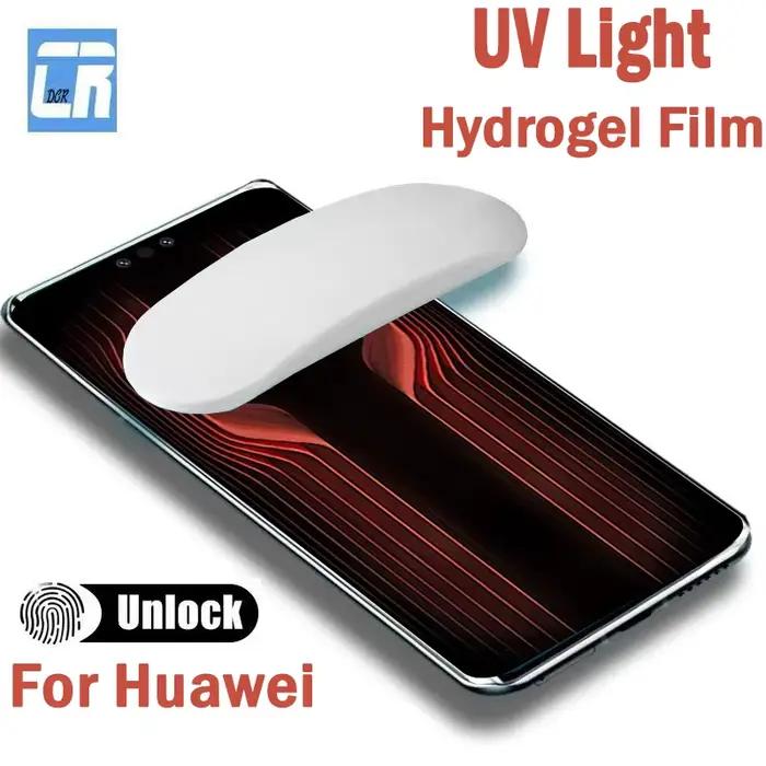 Film hydrogel UV pour Huawei Mate 70 60 50 40 RS, protecteur d'écran incurvé ultime, pas de verre de