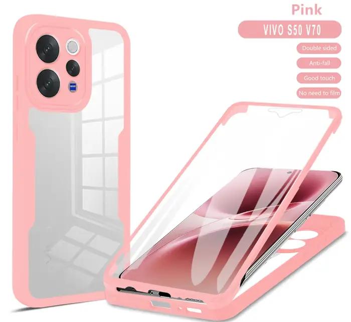 Coque transparente en acrylique pour VIVO V70 V70Elite, protection complète à 360 degrés, couverture