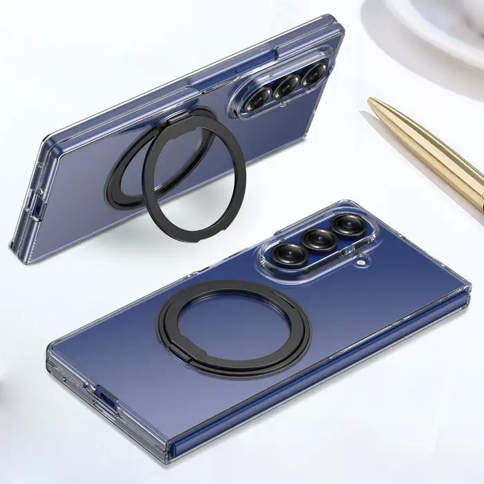 Coque de protection transparente pour Samsung Galaxy Z Fold 7 6 8 Ultra, compatible avec le support 