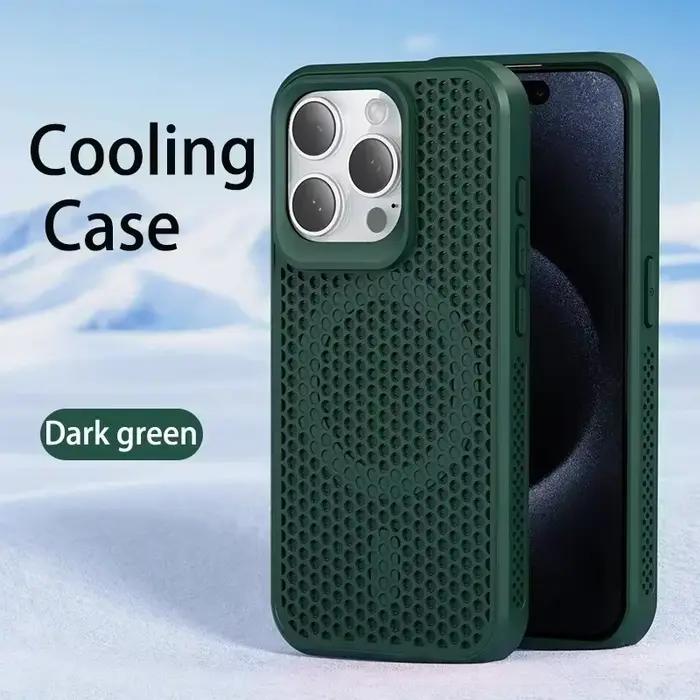 Coque de téléphone à Dissipation thermique et rafraîchissante, étui magnétique arrière rigide et res
