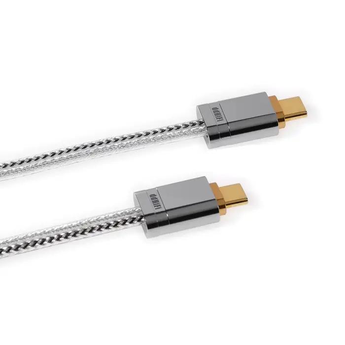 Câble OTG DDHiFi TC09S type-c vers type-c fil d'argent pur Litz de haute pureté et fils de cuivre sa