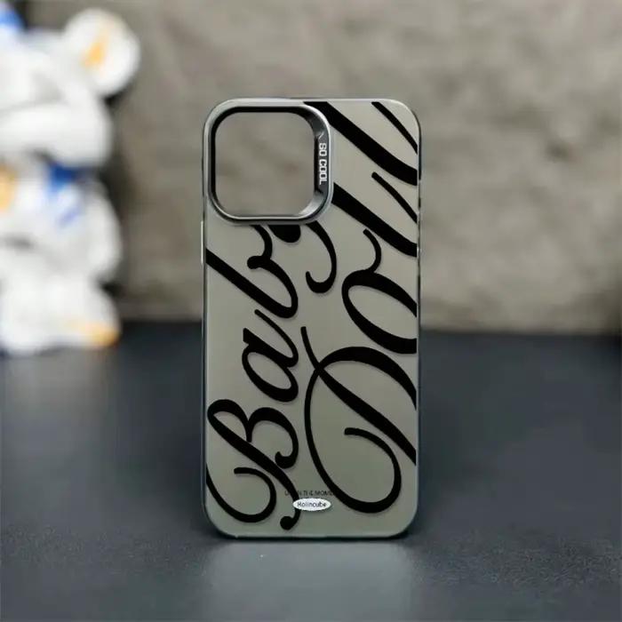 Coque de téléphone créative à lettres anglaises pour iPhone 17 16 15 14 13 12 11 Pro Xs Max Mini 8 7