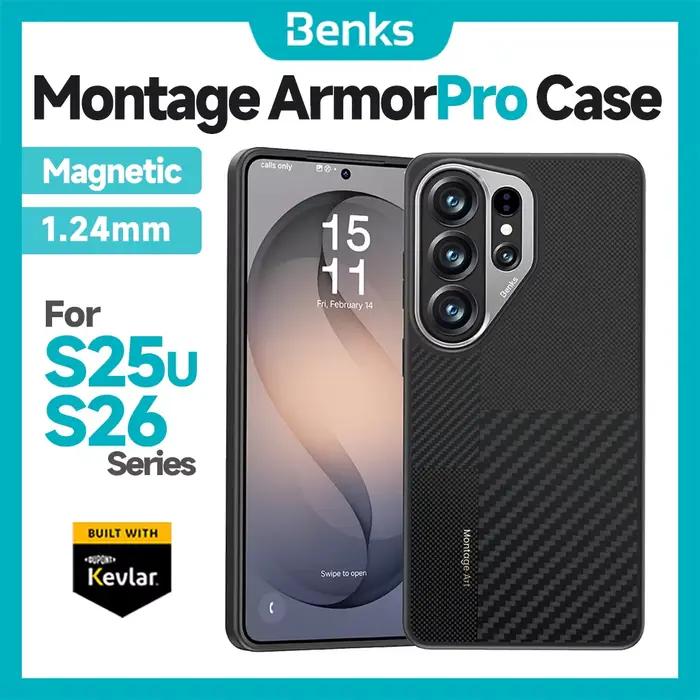 Étui Benks Montage ArmorPro fabriqué avec du Kevlar ®   Étui de protection MagSafe 600D+1500D pour S