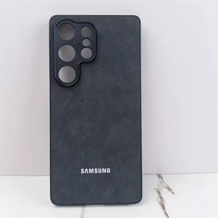 Coque de téléphone en cuir de mouton, étui souple en peau d'agneau pour Samsung Galaxy S25 S24 S23 S