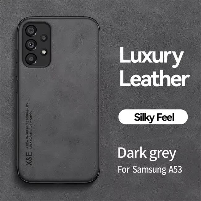 Coque de téléphone magnétique en cuir de mouton, étui arrière pour Samsung Galaxy A53 5G A52s A51 A5