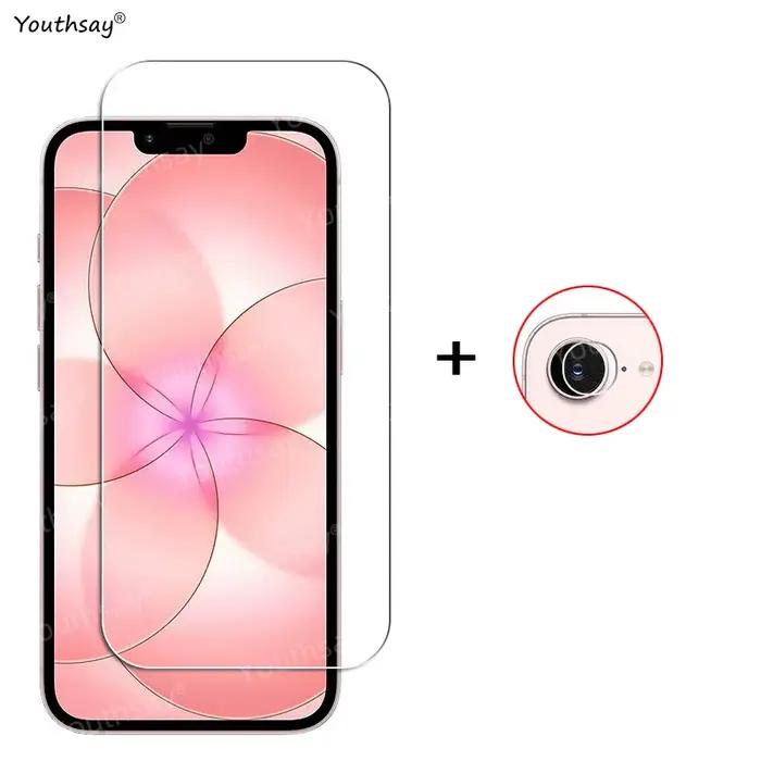 Protection d'écran en verre trempé Full Glass pour iPhone 17e, film protecteur HD pour objectif d'ap