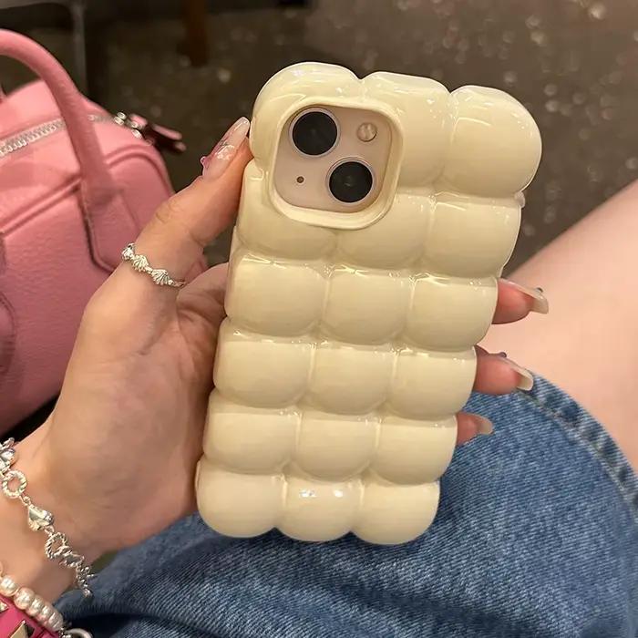 Coque de téléphone Chubby Puffs pour fille, coque de coussin d'air anti-chute, coque arrière, sensat