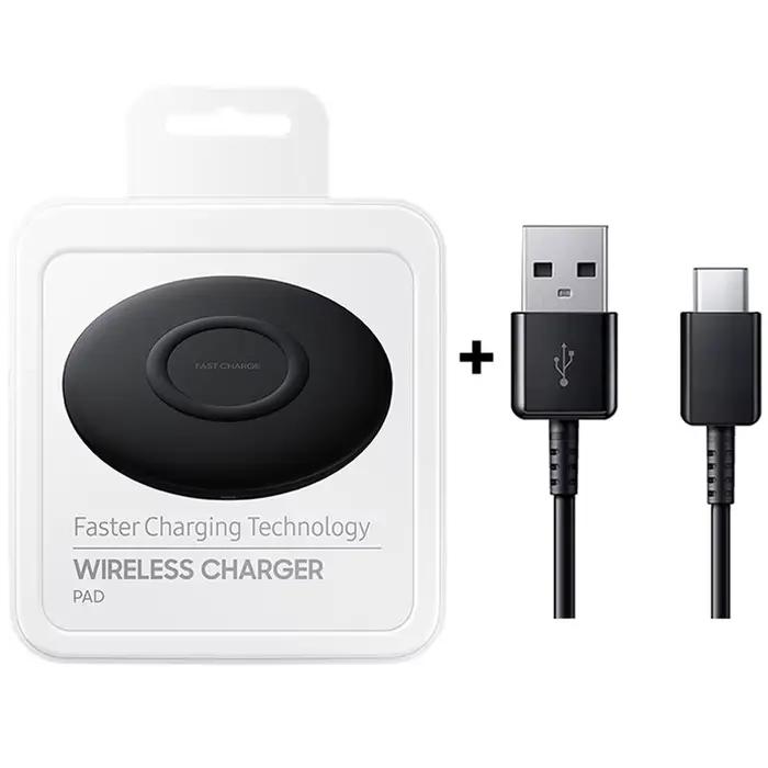 Chargeur sans fil rapide Samsung 15W EP-P1100 avec câble USB-C pour Galaxy S25 S24 S23 S22 S21 Ultra