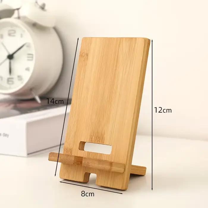 Support de téléphone de bureau en bois Support de téléphone paresseux Support de charge pour Smartph