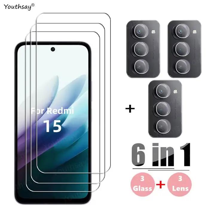 Verre Gule complet 6 en 1 pour Xiaomi Redmi 15