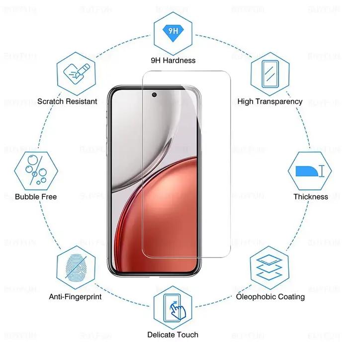 4 pièces verre trempé pour Honor X9D 2025 6.79 "MTN-AN00 HonorX70 X 9D HonorX9D 5G protecteur d'écran Film de protection 2025 verre de téléphone
