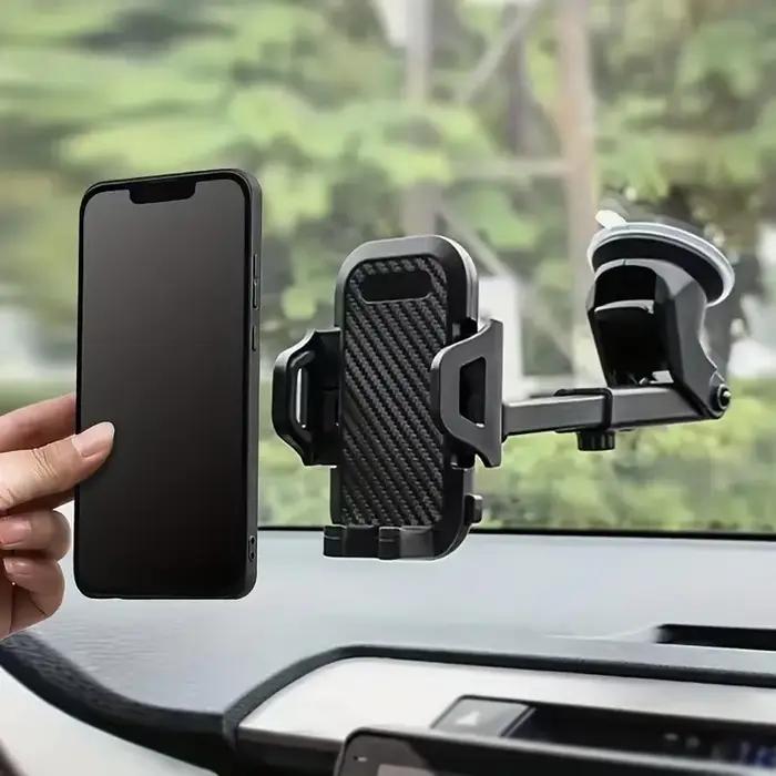 Support de téléphone universel pour voiture avec ventouse et expansion par gravité pour iPhone Samsung Xiaomi et autres marques pour tableau de bord et pare-brise
