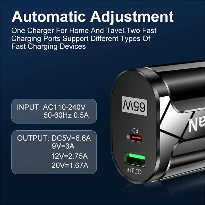 GaN-Chargeur mural USB de type C pour téléphone portable