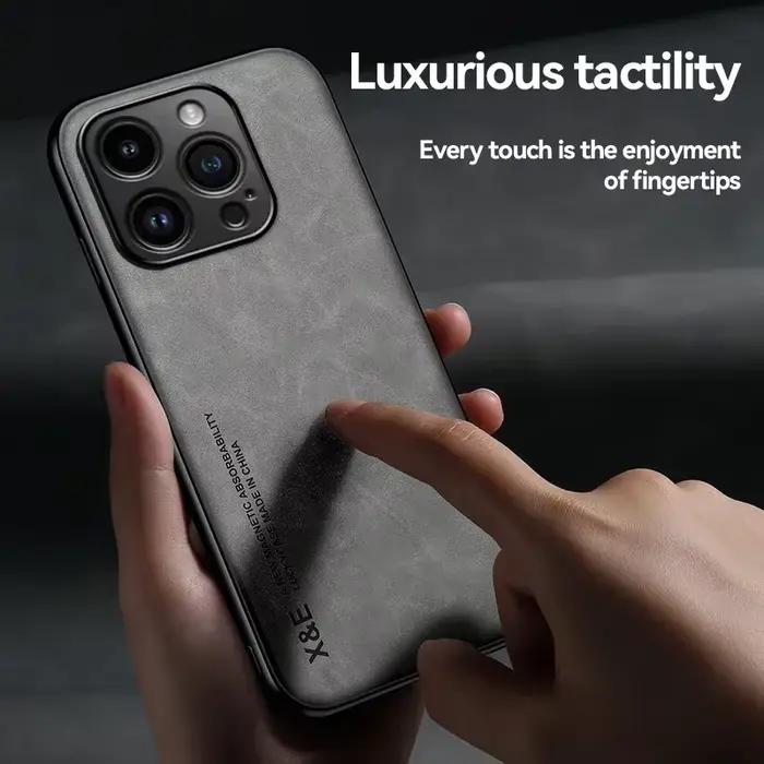 Étui en cuir de luxe pour iPhone 17 16 16e 15 14 13 12 11 Pro Max Plus 12 13 Mini SE 8 7