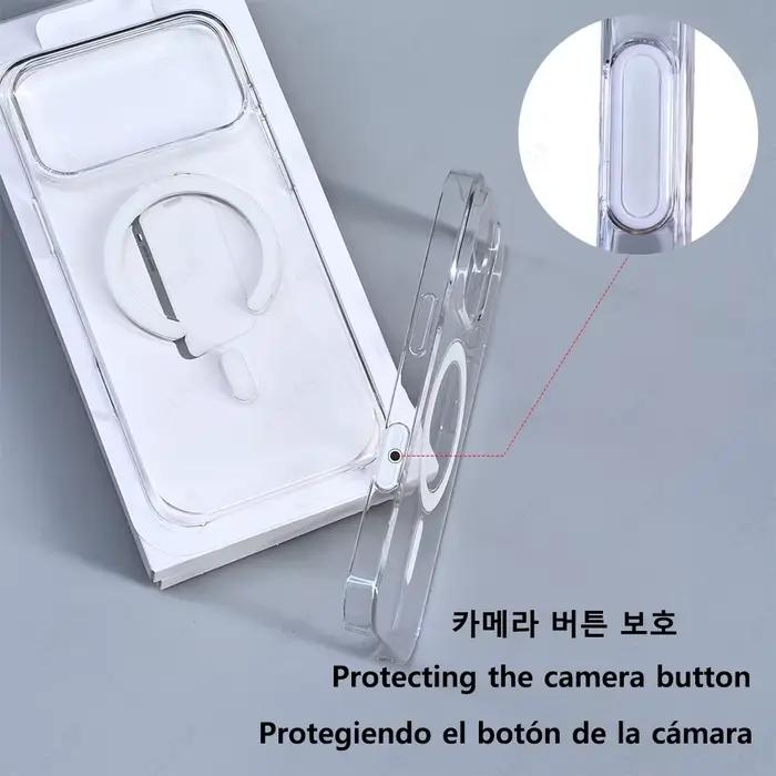 Coque de téléphone magnétique transparente originale