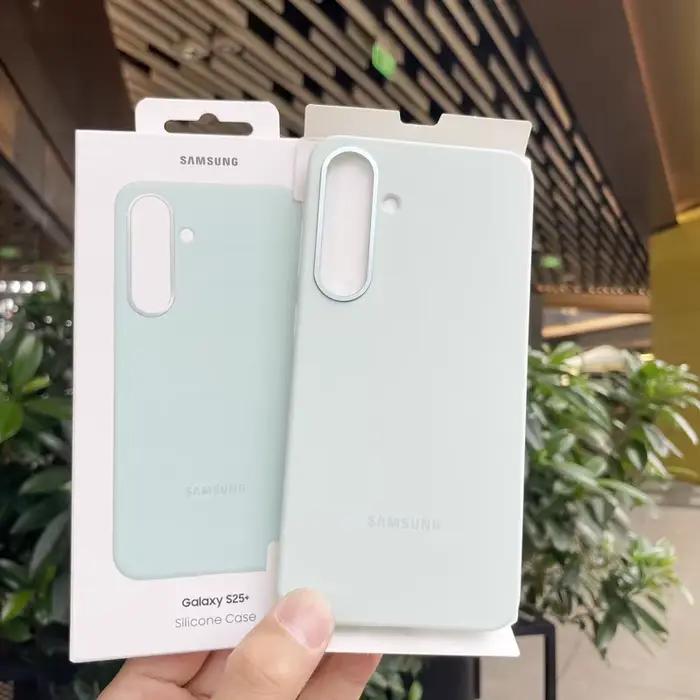 Coque en silicone officielle d'origine Samsung S25 Plus pour Galaxy S25Plus S25 + 5G housse de Protection souple antichoc couverture complète avec boîte