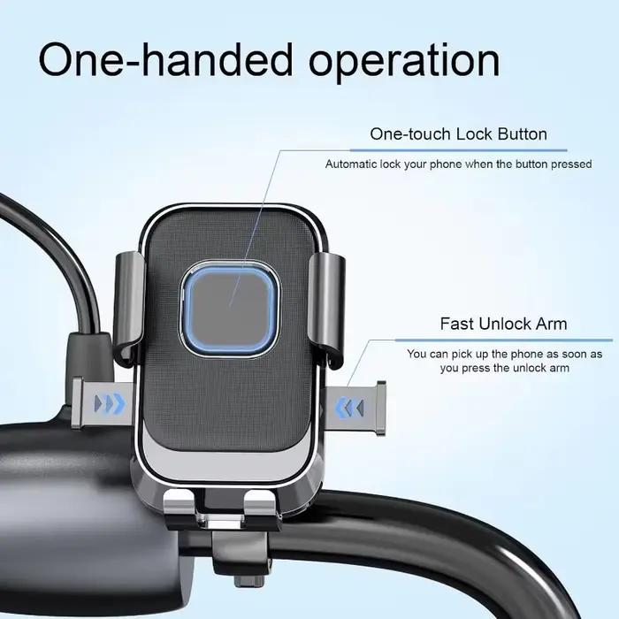 Support de téléphone de vélo moto verrouillage rapide rotatif