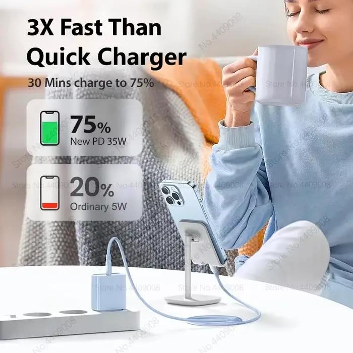 35W PD USB C Chargeur Charge Rapide Pour Apple iPhone 15 14 13 12 11 16 Pro Max Plus