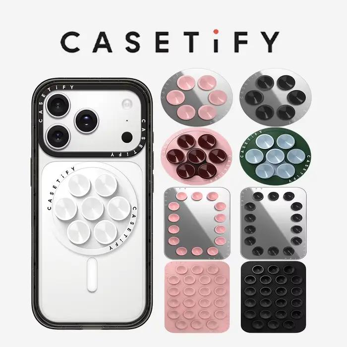 CASETiFY Snappy ™   Support de téléphone et porte-cartes magnétique à ventouse avec miroir pour iPhone 17 16 15 14 13 et Samsung S25 S26 A57