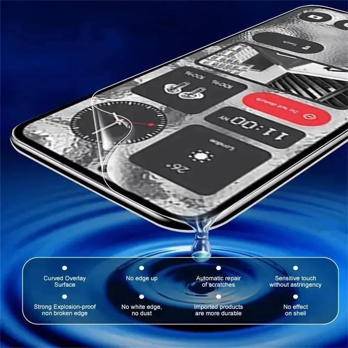 Film hydrogel protecteur d'écran Nothing Phone 2A 3A Pro résistant à l'eau et anti-rayures pour un écran sans défaut