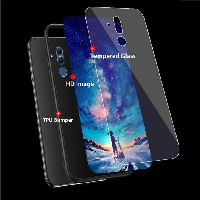 Coque en verre personnalisée pour Samsung Galaxy S10 5G Lite Note 8 9 10 20 S8 S9 S10e Plus Ultra S7 Edge