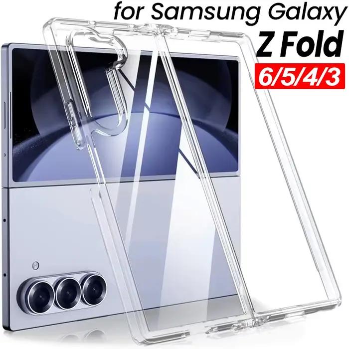 Coque Transparente PC et TPU pour Samsung Galaxy Z Fold 7/6/5/4/3 Housse de Protection Antichoc Occasions Spéciales