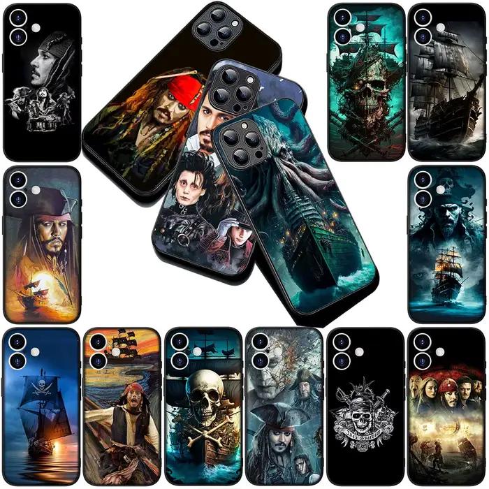 Étui pour Samsung Galaxy S25 S24 S23 FE Ultra Plus S7 Edge S25+ S23+ A56 5G avec motif Captain Jack Sparrow des Pirates des Caraïbes