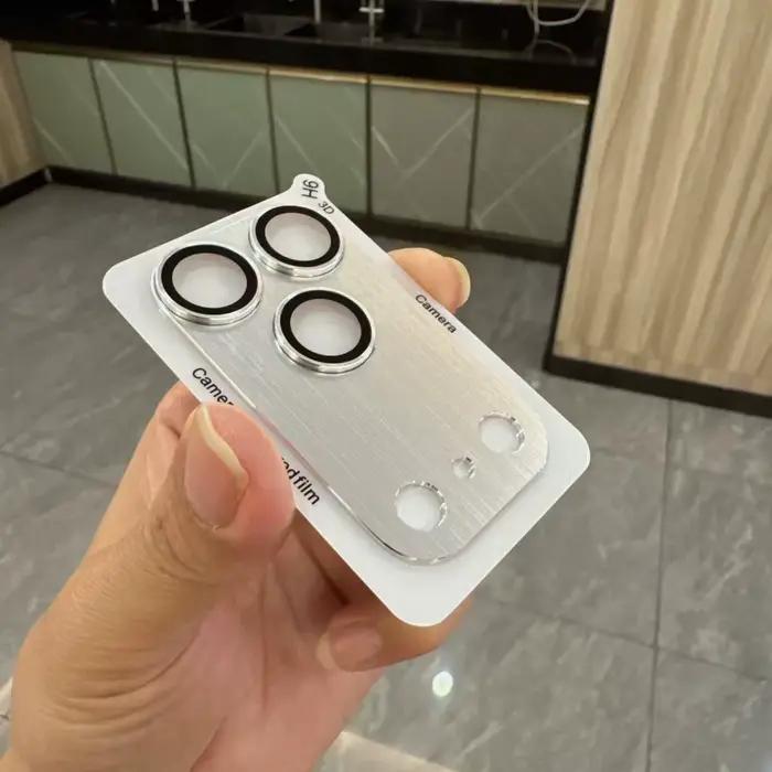 1 ensemble de verre de Protection de caméra en métal à couverture complète pour IPhone 17 Pro Max