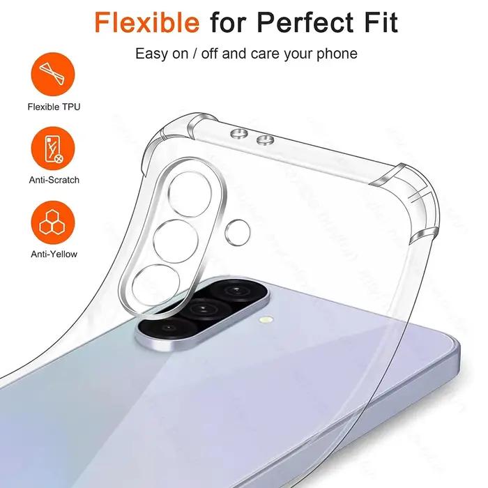 Coque souple antichoc en silicone transparente pour Samsung Galaxy A56 A36 A26 A16 A06 A07 A17 4G 5G Protection anti-rayures et anti-poussière Occasions quotidiennes et spéciales