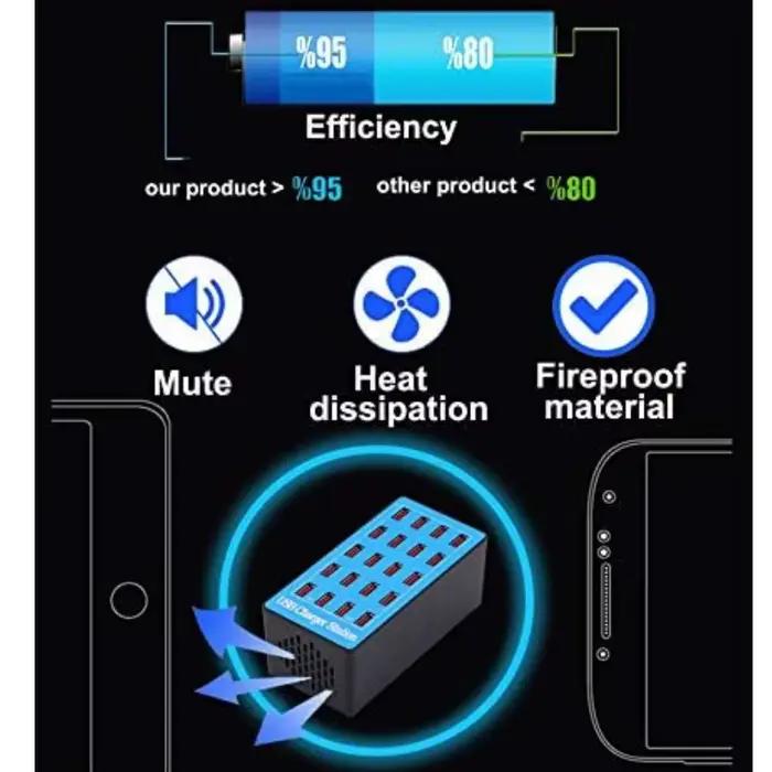 Station de chargement USB 20 ports 100W