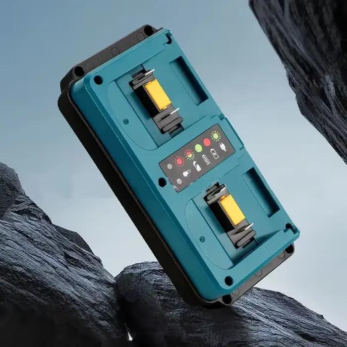 Chargeur Portable double Ports pour batterie au Lithium Makita 18V-20V, Rechargeable BL1815 BL1820 BL1830 BL1850, chargeur rapide